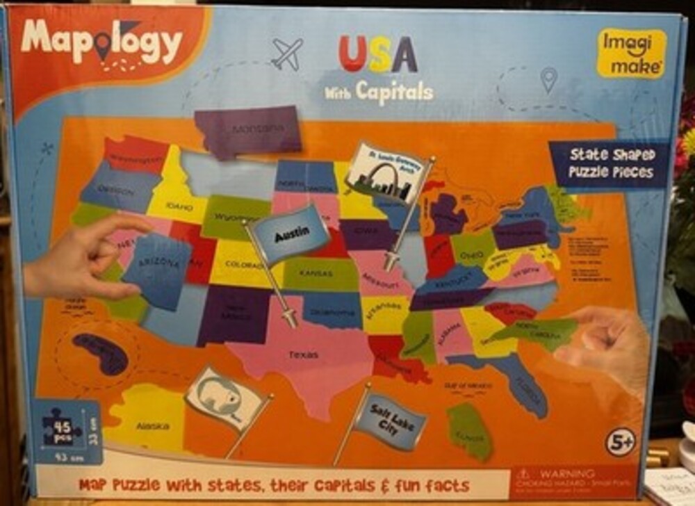 Imagimake Mapology USA Map with Capitals | Learning States and Capitals | US